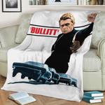 bullitt movie poster fleece throw blanket 0