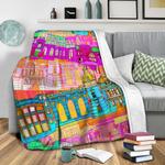 city scape fleece throw blanket 0