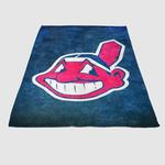 cleveland indians logo blue soft fleece blanket 0