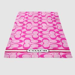 Coach Pink New Logo Soft Fleece Blanket Meaningful Gift For Halloween Christmas