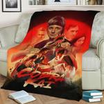 cobra kai fleece throw blanket 0