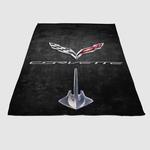 corvette c7 soft fleece blanket 0