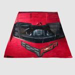corvette c8 red soft fleece blanket 0