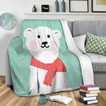 cozy polar bear fleece throw blanket 0