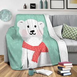 Cozy Polar Bear Fleece Throw Blanket Meaningful Gift For Halloween Christmas