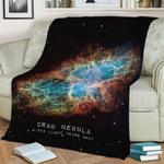 crab nebula fleece throw blanket 0