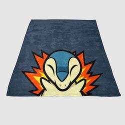 Cyndaquil On Fire Soft Fleece Blanket Meaningful Gift For Halloween Christmas