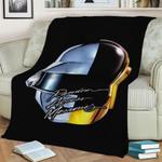 daft punk music poster fleece throw blanket 0