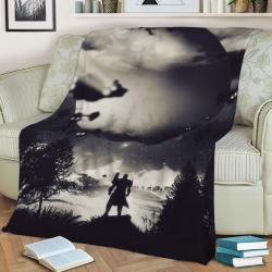 Dark Hours Fleece Throw Blanket Meaningful Gift For Halloween Christmas
