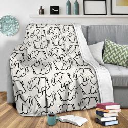 Darling Elephants Fleece Throw Blanket Meaningful Gift For Halloween Christmas