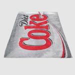 diet coke silver soft fleece blanket 0