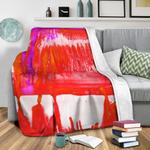 dip dye tangelo fleece throw blanket 0