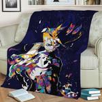 dr stone senku ishigami fleece throw blanket 0