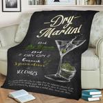 dry martini fleece throw blanket 0
