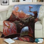 dwarf berserker fleece throw blanket 0
