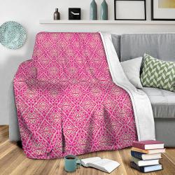 Eva All Over Pink Fleece Throw Blanket Meaningful Gift For Halloween Christmas