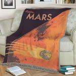 explore mars space artwork fleece throw blanket 0
