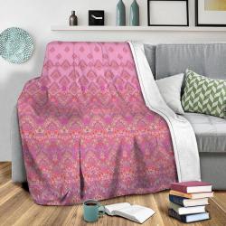 Farah Blooms Soft Blush Fleece Throw Blanket Meaningful Gift For Halloween Christmas