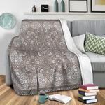 farah border neutral fleece throw blanket 0