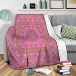 farah squared soft blush fleece throw blanket 0