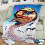 fear and loathing fleece throw blanket 0
