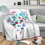 floral heart fleece throw blanket 0