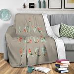 floral i love your face fleece throw blanket 0