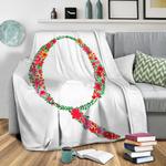 floral monogram letter q fleece throw blanket 0