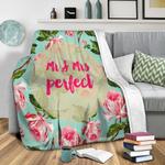 floral mr and mrs perfect fleece throw blanket 0
