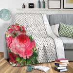 floral polka dots fleece throw blanket 0