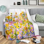 flower fields sunshine fleece throw blanket 0