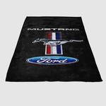 ford mustang logo 1 soft fleece blanket 0