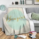 french hello fleece throw blanket 0