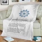 funny engineer definition fleece throw blanket 0