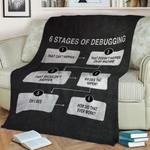 funny programmer gift fleece throw blanket 0