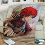 gaara anime fleece throw blanket 0