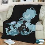 ganyu genshin impact fleece throw blanket 0