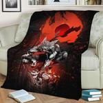 garou ningen kaijin fleece throw blanket 0