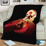 god of war kratos fleece throw blanket 0