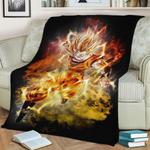 goku dragon ball z anime fleece throw blanket 0