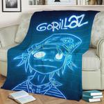 gorillaz neon fleece throw blanket 0