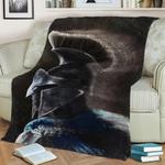greek warrior fleece throw blanket 0