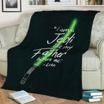 green lightsaber fleece throw blanket 0