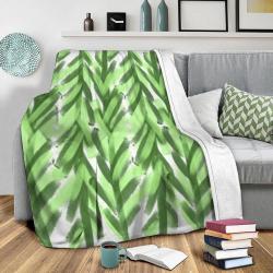 Greenery Forest Fleece Throw Blanket Meaningful Gift For Halloween Christmas