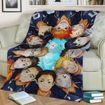 haikyuu fleece throw blanket 0