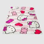 hello kitty stripe pink soft fleece blanket 0