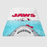 hello kitty x jaws soft fleece blanket 0