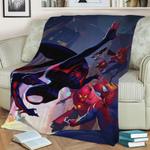 heroes of the spiderverse fleece throw blanket 0