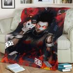 hisoka huntexhunter fleece throw blanket 0