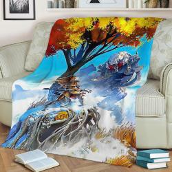 Horizon Zero Dawn Fleece Throw Blanket Meaningful Gift For Halloween Christmas